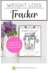 weight loss tracker pin with flowers