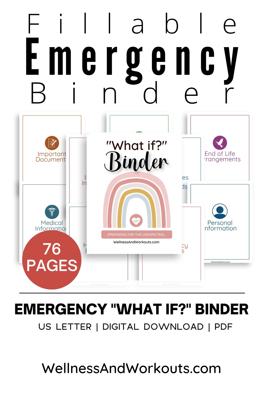 fillable emergency binder  pin 101