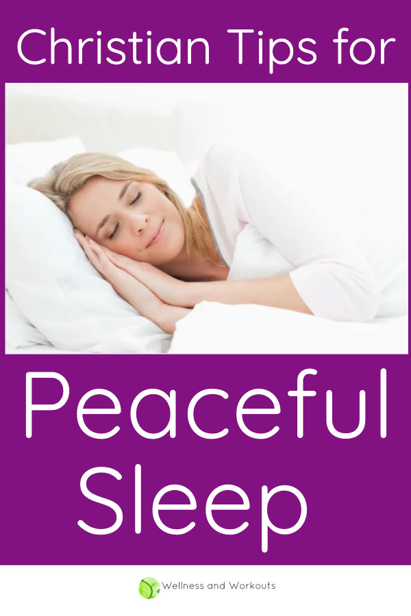 Christian, natural tips for peaceful sleep - photo of a woman blissfully sleeping.