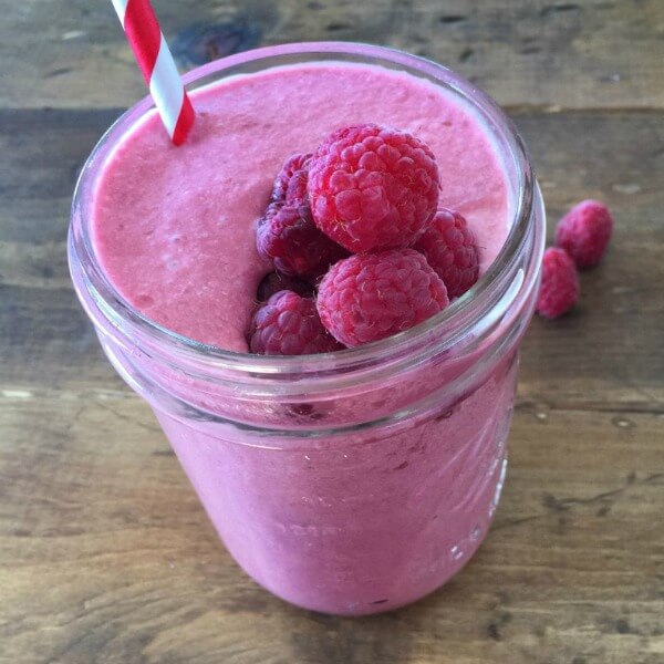 raspberry coconut milk smoothie for adrenal fatigue