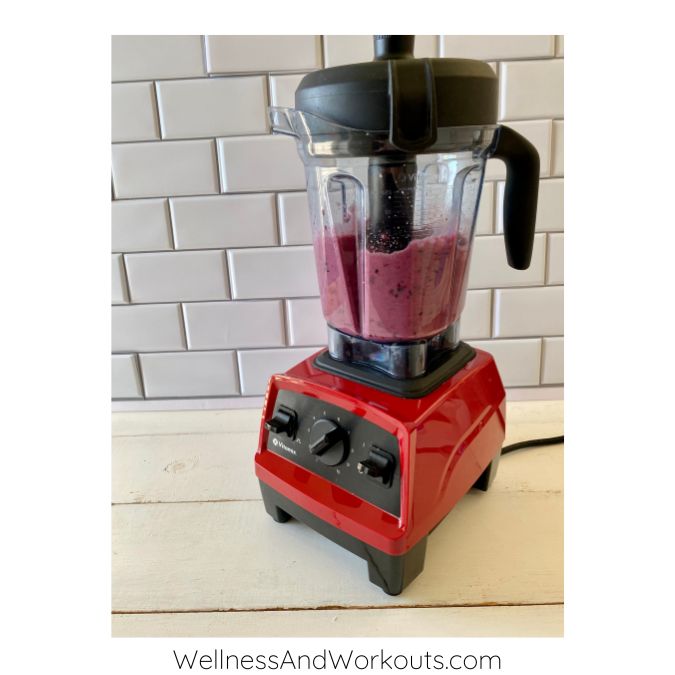 frozen fruit smoothie for weight loss after blending in Vitamix.