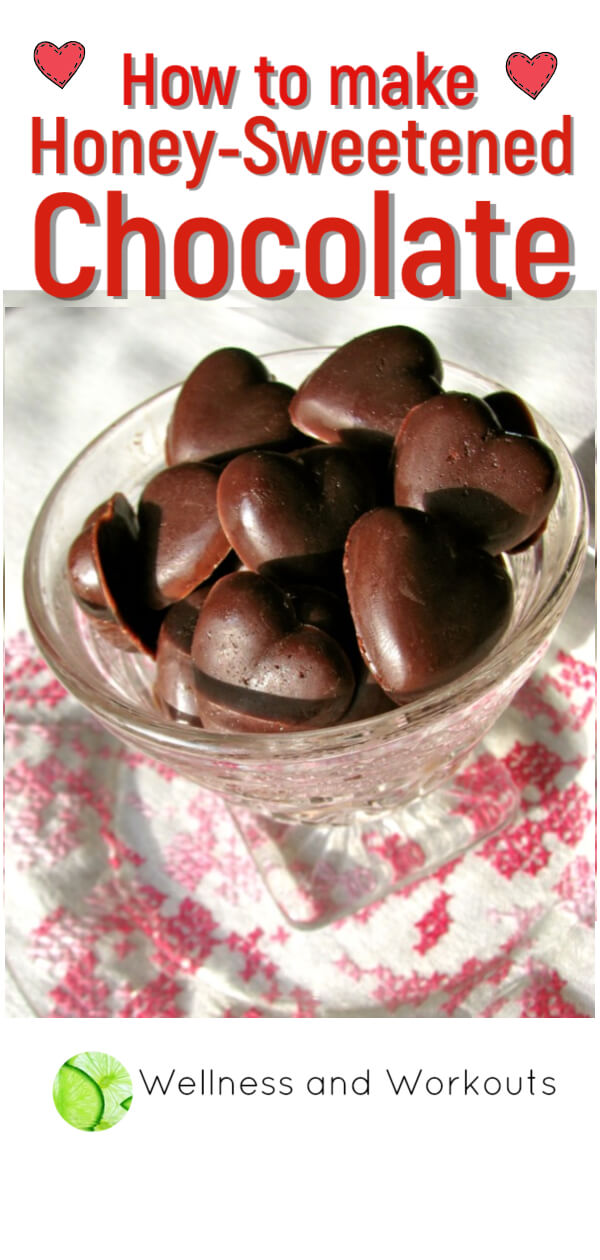 Easy handmade chocolate candy recipe for Valentine's Day. Delight your loved ones with this healthy chocolate recipe. Just make & pour into your favorite candy heart molds.