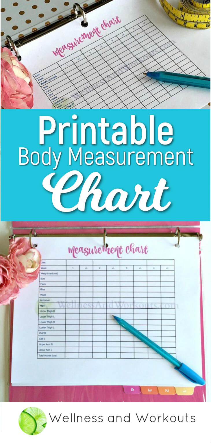 Female Printable Body Measurement Chart - Freebie Finding Mom