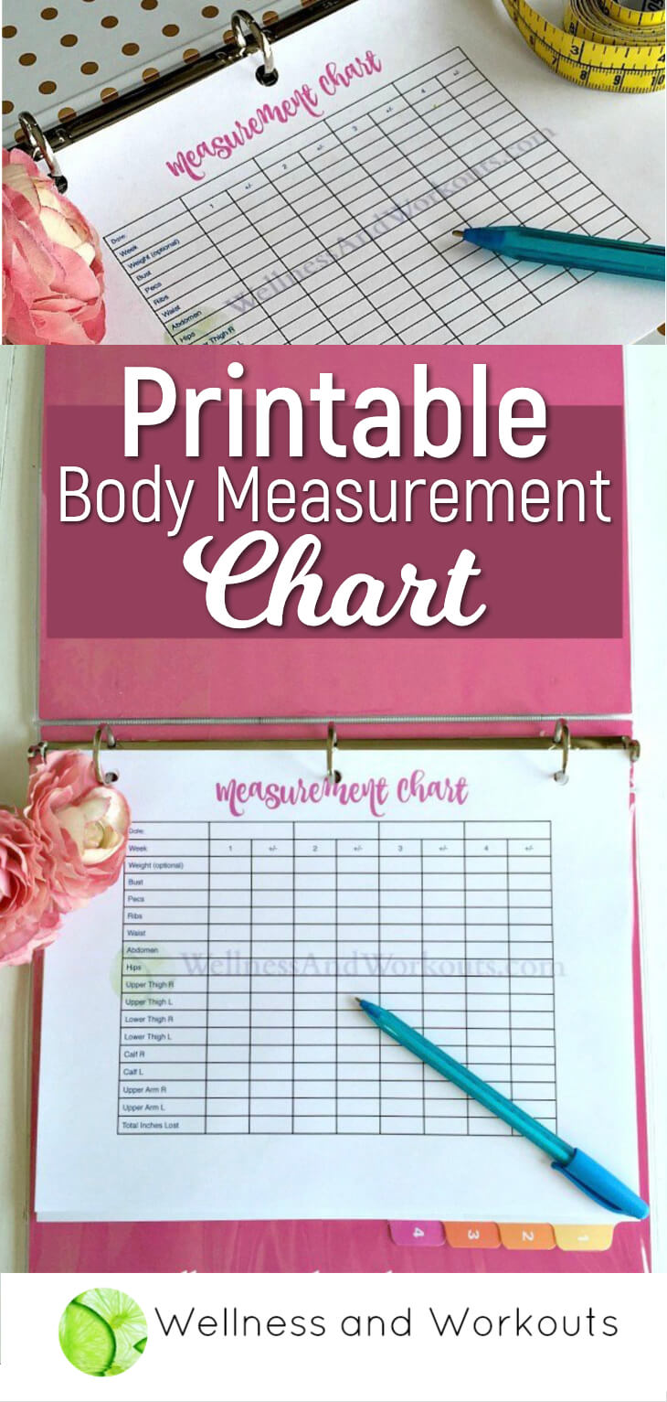 Free Printable Body Measurement Chart Body Measurement Tracker