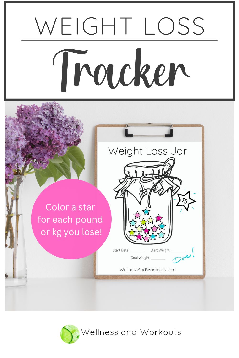 weight loss tracker pin with flowers weight loss tracker pin with flowers