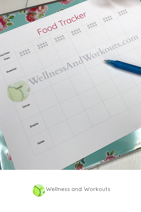 Get this printable food tracker in the Wellness and Workouts shop--my gift to you!