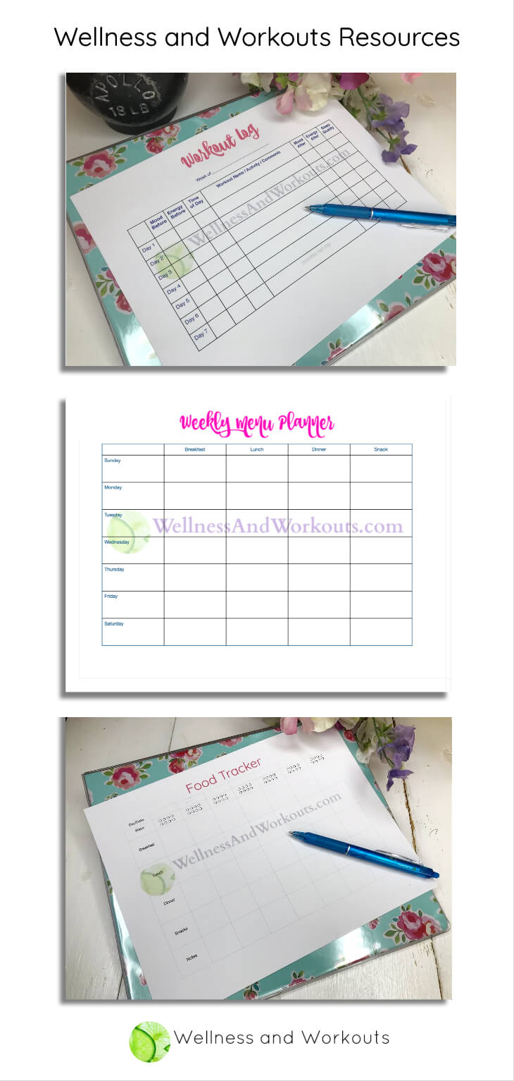 Recommended Wellness and Workouts resources--printables, books, kitchen tools, workouts & more--to help you get healthier and lose weight.